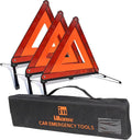 Warning Safety Triangle Kit, Emergency Roadside Warning Reflective Triangle, Foldable with Storage Case for Roadside Breakdowns Emergenc 3 Pack