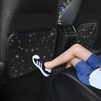 Sparkling Diamond Car Kick Mats Back Seat Protector |Cute Kick Mats Protect from Dirt Mud | Seat Back Protector with Bling Crystal Rhinestone Car Interior Decor Accessories Black 2Pcs