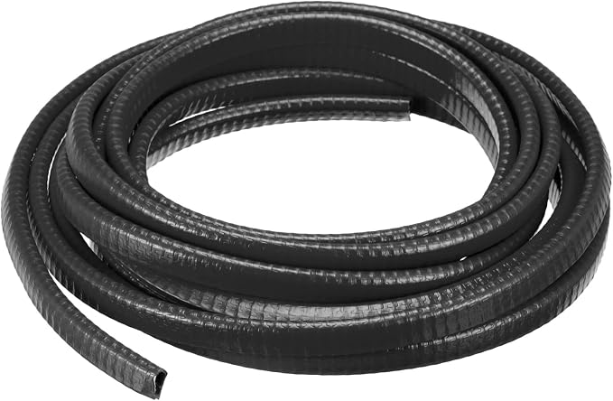 U Channel Edge Trim, 13.1ft Length Rubber Guard Seal Strip Edge Protector Fit for 1-2.5mm Edge, (15/64" W x 25/64" H) Black