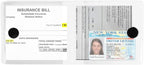 Car Registration & Insurance Card Holder, 2-Pack - White, Waterproof, 4-Compartment, Unisex-Adults Car Organizer