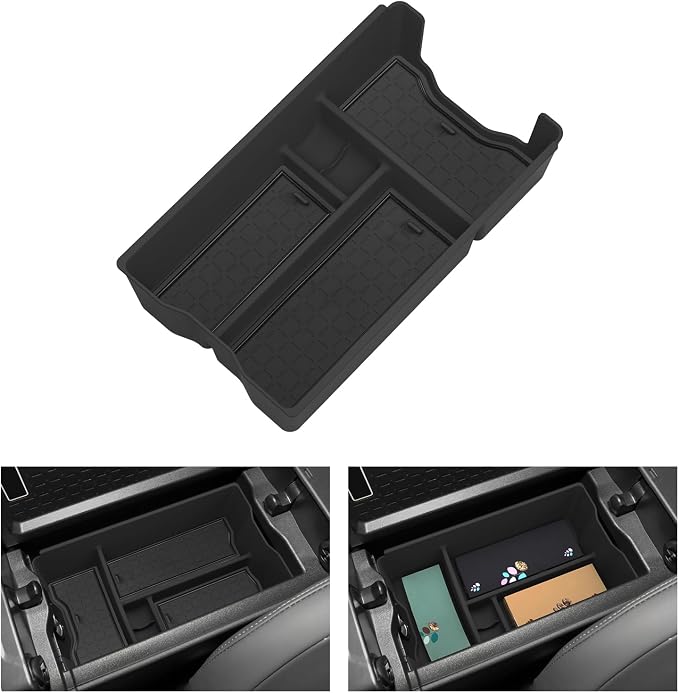 Center Console Organizer for Toyota RAV4 2026 Central Control Armrest Storage Box Insert Tray ABS Interior Auto Accessories Black