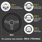 Leopard Print Steering Wheel Cover, Universal 15 Inch Elastic Plush Softy Steering Wheel Cover for Women Girls, Winter Warm, Anti-Slip, Gray