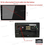 9'' Car Radio Stereo Dash Frame Fascia Bezel Panel Compatible for Toyota 4 Runner 2010 11 12 13 14 15 16 17 18 19 Install Mount Kit Black