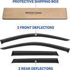 Window Visors Rain Guards for 2003 2004 2005 2006 Mitsubishi Outlander, Out-Channel Window Vent Wind Deflectors Visors Shades for 03 04 05 06 Mitsubishi Outlander