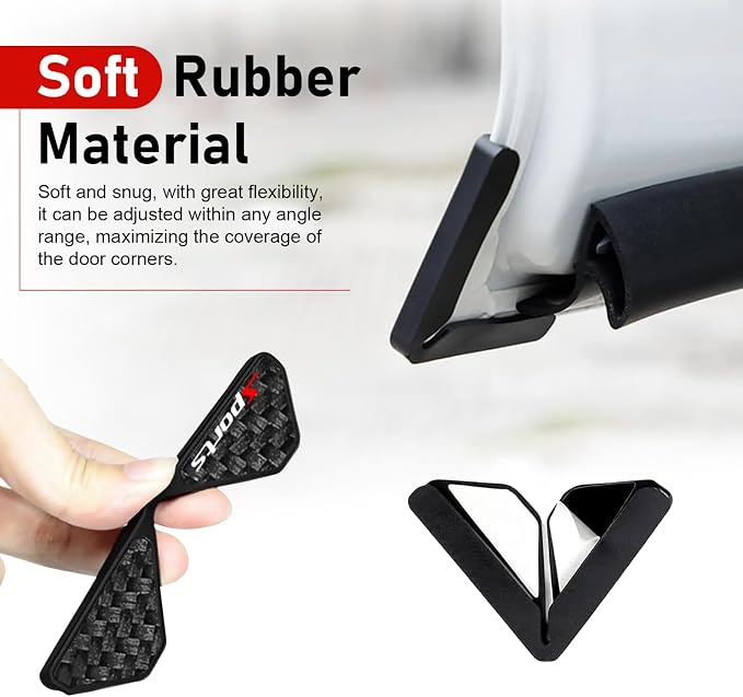 2PCS Car Door Corner Protector Edge Guards, 1.77"x1.77" Carbon Fiber Anti-Collision Car Door Edge Protector, Self-Adhesive Anti-scratch Protective Cover, Universal Auto Corner Protect(Sport)