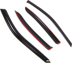 WD2-617 Dark Smoke 4 Pcs Set Window Visor (Outside Mount) Deflector Rain Guard Compatible with 2005-2010 Kia Optima