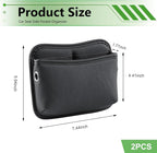 2 PCS Car Seat Side Storage Pocket, Leather Self-Adhesive Car Seat Storage Pouch, 5.94" x 7.44" Multifunctional Convenient Auto Organizer Bag for Phone Keys Sunglass & Wallet (Black)