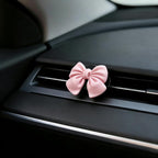 6 pcs Pink Bow Car Air Vent Clips Coquette Cute Girly Car Decor Accessories Interior Aesthetic Decorations Charm Stuff for Women Girl
