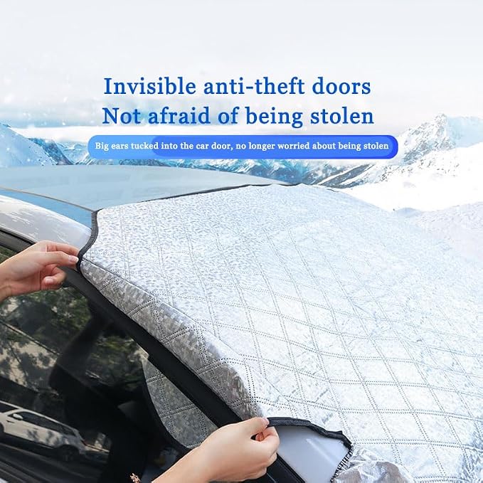 Car Sunshade, Snow Blocking, Antifreeze, Sun Protection, and Rainproof are Easy to Install to Resist Frost, Snow, Wind, and rain