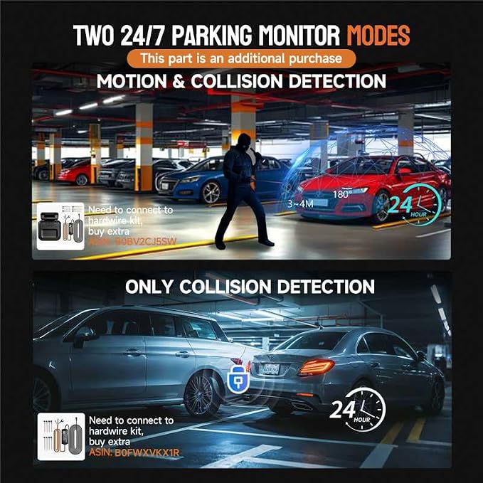 AI Dash Cam Front Rear Inside with Driver Monitor System, 360° Car Camera 4K, 4 Channel Camera for Cars, WiFi GPS, Dashcam 64GB SD Card, Night Vision, 24H Parking Mode, Upgrade DMS V8Plus