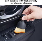 Car Interior and Exterior Soft bristles Detail dust Brush Interior dusting Brush Dashboard Cleaning Brush Home Office dusting Tools+ Double-Sided Suede Cleaning Towel+ Cleaning Cream