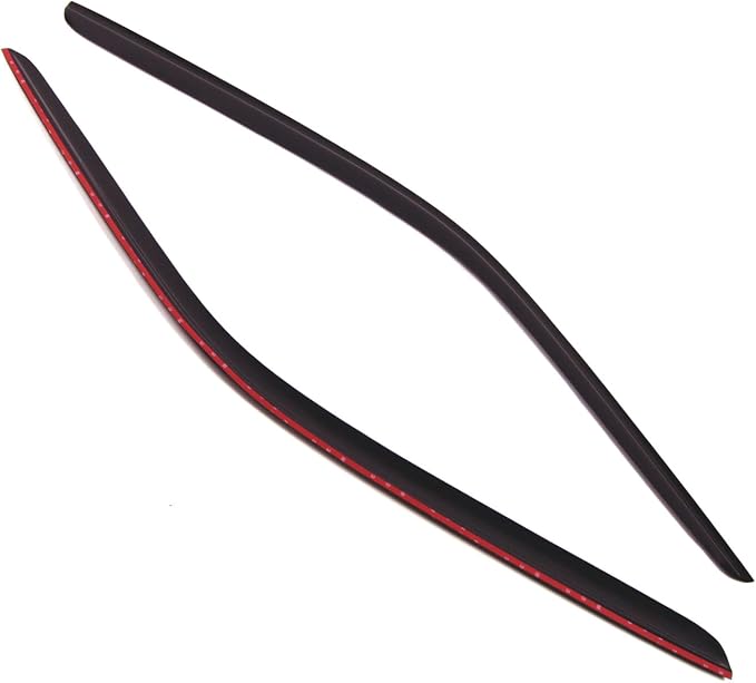 WD2-108B Dark Smoke 2 Pcs Set Window Visor (Outside Mount) Deflector Rain Guard Compatible with 2017-2018 Dodge Challenger