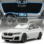 for BMW 5 Series Sun Shade Windshield Cover - Custom Fit 5 Series Accessories 2011-2025 2026 Sunshade Foldable UV Protection & Heat Shield Sun Visor Accessories