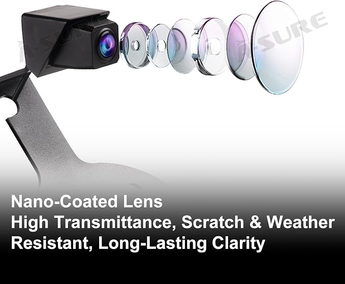 ASURE Spare Tire Backup Camera for Jeep Wrangler JK 2007-2017 | 1080P HD Starlight Rear View Camera, PAL NTSC AHD CVBS Switch, 170° Wide Angle, IP68 Waterproof