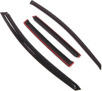 WD2-360 Dark Smoke 4 Pcs Set Window Visor (Outside Mount) Deflector Rain Guard Compatible with 2007-2011 Nissan Versa Sedan