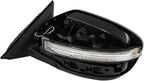 Power Heated Side Mirror Set Driver & Passenger Smooth Black Paint to Match Chrome Base Compatible with 2014-2016 Nissan Rogue NI1320285 NI1321285