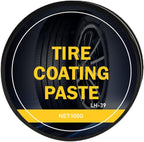 Tire Shine Paste - Black High Gloss Dressing, Tyre Coating Gel, Automotive Waxing Tool, Durable Vehicle Finish | Ideal for Car Motorcycle Truck Wheel Rim Cleaning Renovation Maintenance Refurbishing