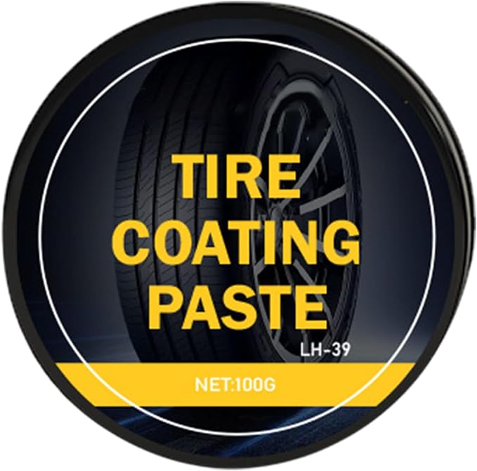 Tire Shine Paste - Black High Gloss Dressing, Tyre Coating Gel, Automotive Waxing Tool, Durable Vehicle Finish | Ideal for Car Motorcycle Truck Wheel Rim Cleaning Renovation Maintenance Refurbishing