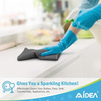 AIDEA Microfiber Cleaning Cloth-600PK, Soft Microfiber Towels for Cars, Absorbent Cleaning Rags, Lint-Free Streak-Free Wash Cloths for House, Kitchen, Window(12in.x12in), Grey