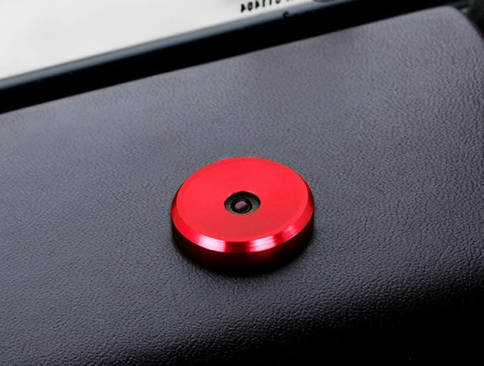 4pcs Sports Red Aluminum Decorative Door Lock Indicator Light Cap Covers Compatible with Porsche Cayenne Panamera Macan