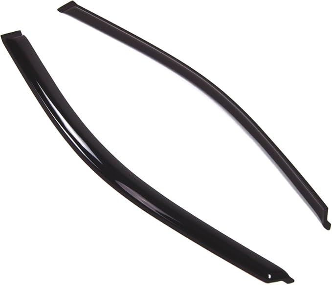 WD2-223RM Dark Smoke 2 Pcs Set Window Visor (Outside Mount) Deflector Rain Guard Compatible with 2006-2011 Honda Civic Coupe