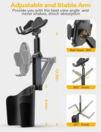 2-in-1 Cup Holder Cell Phone Holder for Your Car Bottle Friendly Cup Cell Phone Holder Mount for Car Height Adjustable Sturdy Fit 4.7-7 inches Phones