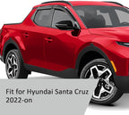 Voron Glass Chrome Trim Tape-on Extra Durable Rain Guards for Hyundai Santa Cruz 2022-2026, Window Deflectors, Vent Window Visors, 4 Pieces - 100586