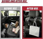2PCS Cute Heart Car Seat Headrest Hook, Suede Leather Car Seat Back Storage Hanger for Purse and Bag, Universal Vehicle Interior Organizer Accessories for SUV, Truck(Gray)