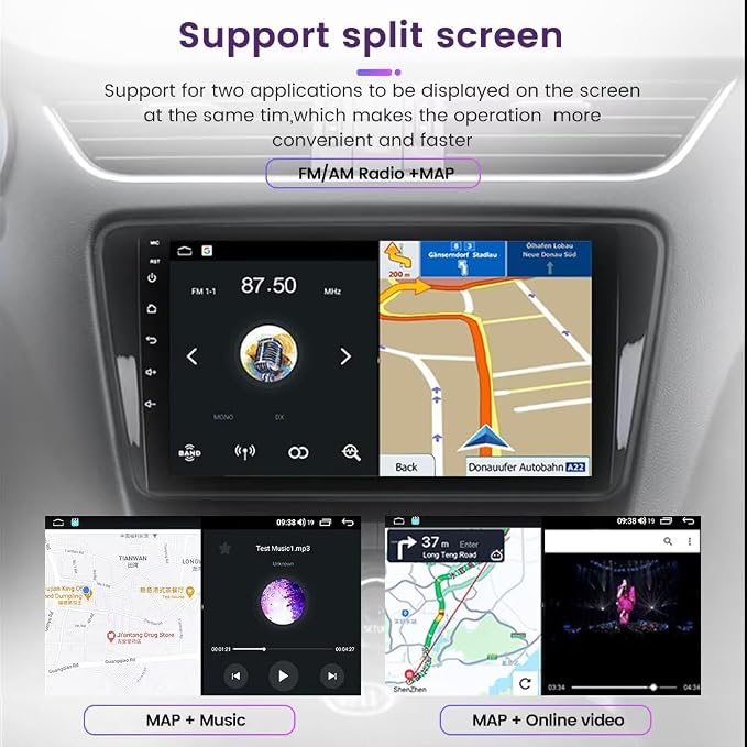 Car Stereo Radio for Scion tC 2011 2012 2013 2014 2015 2016 - Wireless Wired Car-Play and Android Auto GPS Navigation - (4GB+64GB) Head Unit 9 Inch Blue-Tooth 5GWiFi Update Kit RDS FM AM DSP