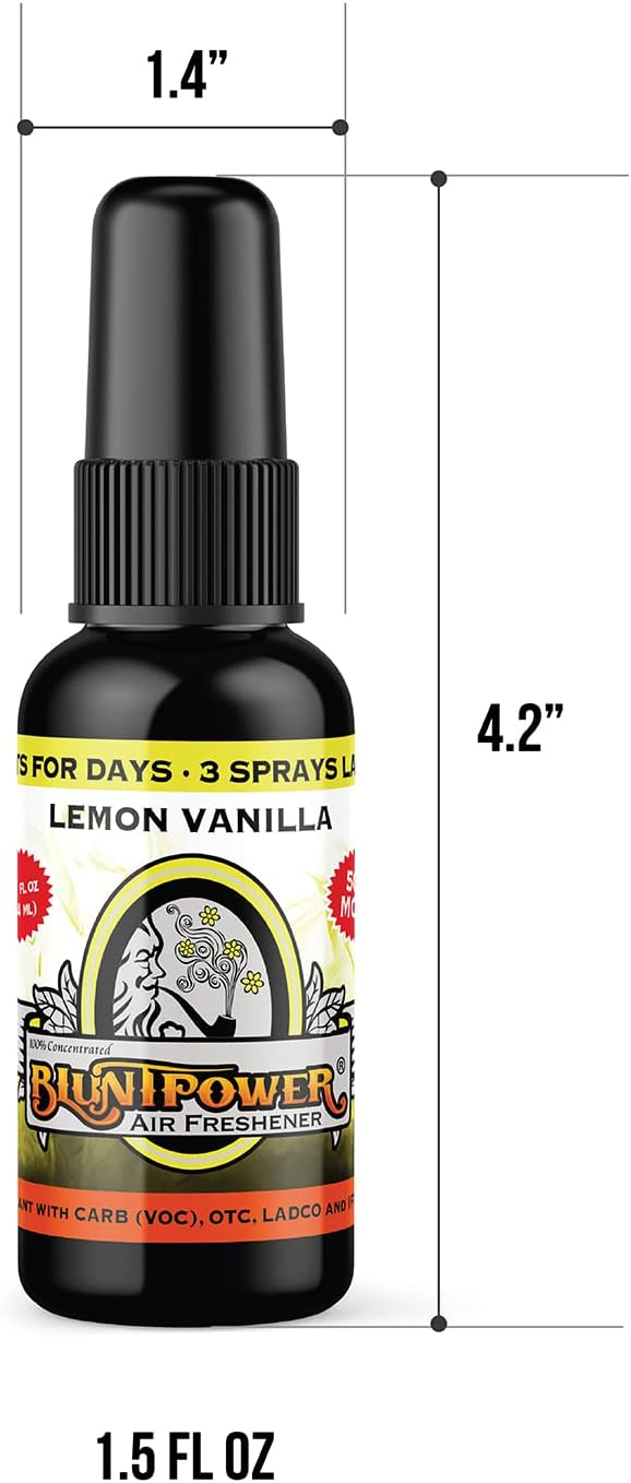 (Lemon Vanilla, 1 Pack) Concentrated Odor Eliminator & Diffuser Oil - Room Deodorizer, Odor Eliminator, Air Freshener - Premium Oil Based Air Freshener