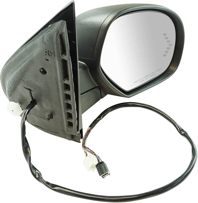 Passenger Side Mirror Assembly Power Folding Electric Adjustment Heated Memory Textured Compatible with 2007-2014 Chevy Silverado 2500 HD 3500 2007-2010 GMC Sierra GM1321437