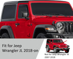 Voron Glass in-Channel Extra Durable Rain Guards for Jeep Wrangler JL 2018-2026/Jeep Gladiator 2020-2026, Window Deflectors, Vent Window Visors, 2 Pieces - 200263