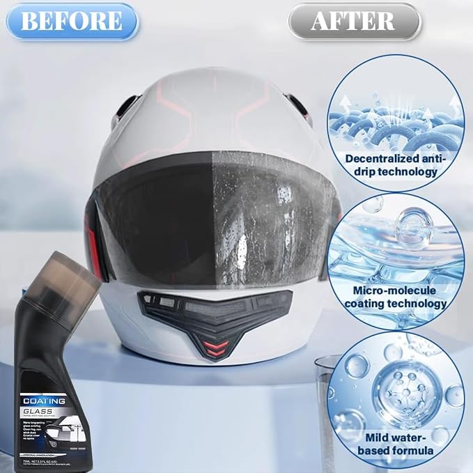 Micro-molecular Anti-fog Coating Agent Wiper, Magic Gem Coating Glass, Magic Gem Anti-Fog Coating, Car Anti-Fog Agent with Applicator, Anti Fog for Car Windshield,Windows,Mirrors,Glasses (2Pcs)
