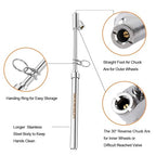 Heavy Duty Tire Pressure Gauge 10-150 PSI, Professional Dual Head Air Pressure Gauge for Truck Car Motorcycle, Accurate Reading Pen Style Tire Gauge with 1-10 Bar Range