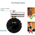 Presta Valve BicycleTire Pressure Gauge 0-160psi and 0-11bar