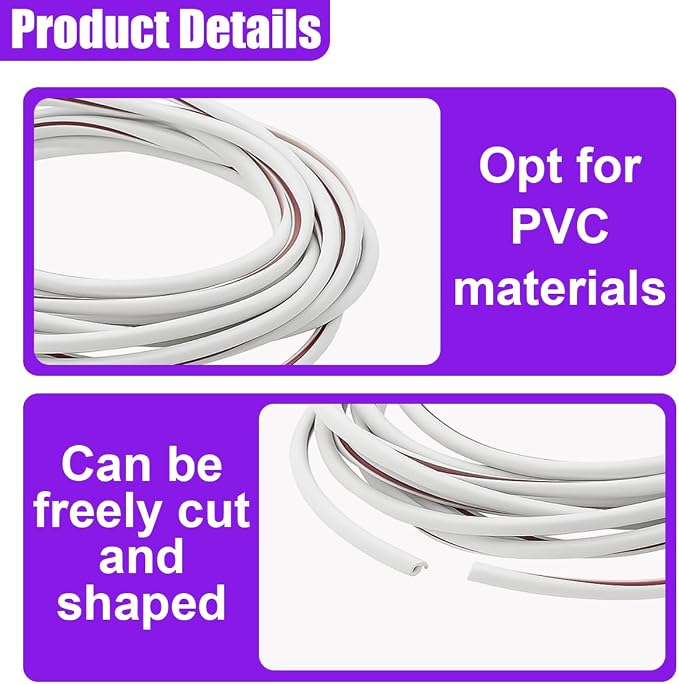 16Ft (5M) Car Door Edge Protector, Self-Adhesive Scratch Resistant U Shape Auto Door Edge Guard Decoration, Anti-Collision Car Doors Trim Strip Protector for Truck, SUV, Sedan (White-5M)