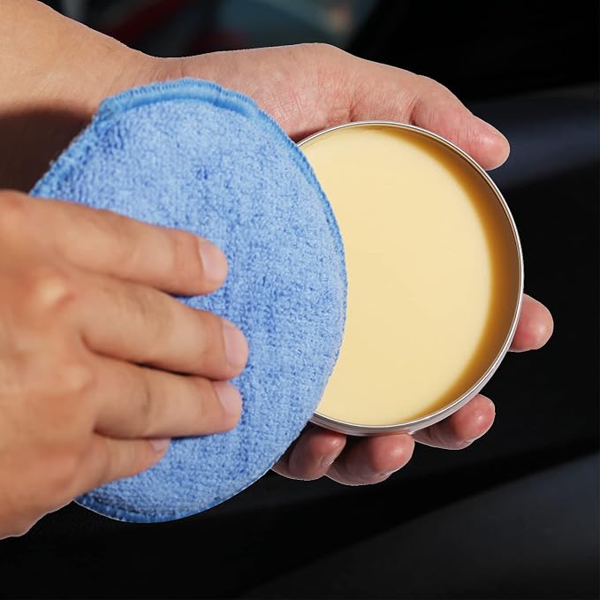 Wax Applicator Pads Polishing Pads Microfiber Applicator Pad for Car Wax and Polishing (Blue 12Pcs)