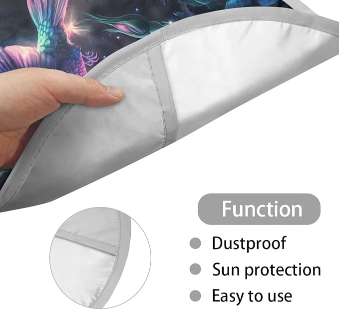 Hummingbird Rose Steering Wheel Cover Sun Shade 17 inch Anti-Heat Steering Wheel Sunshade,Block UV Rays Cool in Summer,Steering Wheel Accessories for Women,Universal for Cars SUV Truck Van