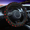 Red Hearts Cherry Steering Wheel Covers Non Slip Neoprene Steering Wheel Protector Universal 15 inch for Men Women Car Trucks