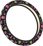 Cartoon Colorful Owl Steering Wheel Cover Auto Steering Wheel Protector Anti-Slip Breathable and Sweat Absorption Universal Car Accessories15 inch Fit Auto SUV Sedan Vans Trucks