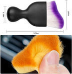 Car Interior Detailing Brush, Auto Soft Hair Cleaning Brushes, Curved Dirt Dust Collectors, Removal Tool for Dashboard Air Conditioner Vents Leather, Scratch Free (Purple/1PCS)