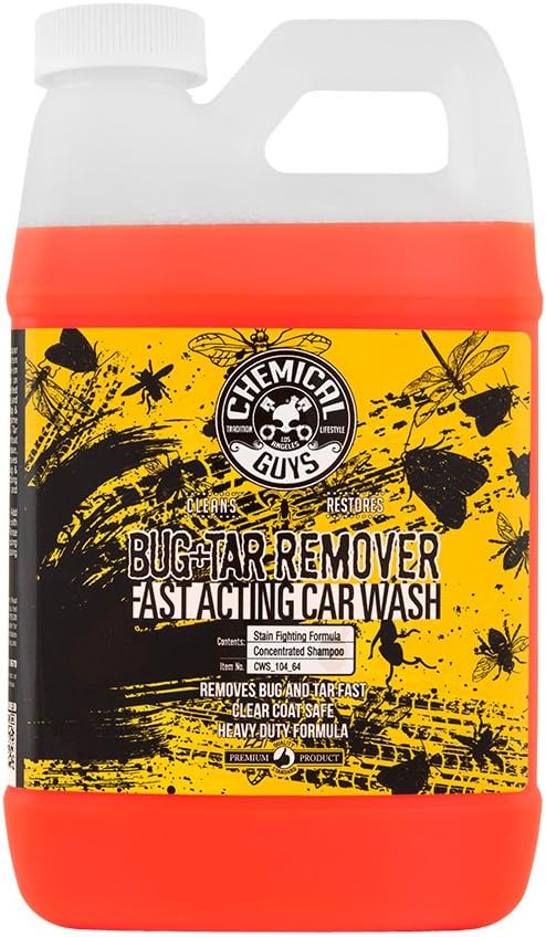 Bug & Tar Wash Heavy Duty Bug, Tar, Grime, Tree Sap & Bird Dropping Remover - Safe for Paint, Glass, Chrome, Plastic & All Exterior Surfaces (64 oz) CWS_104_64