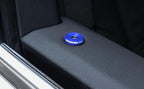 4pcs Sports Blue Aluminum Decorative Door Lock Indicator Light Cap Covers Compatible with Porsche Cayenne Panamera Macan
