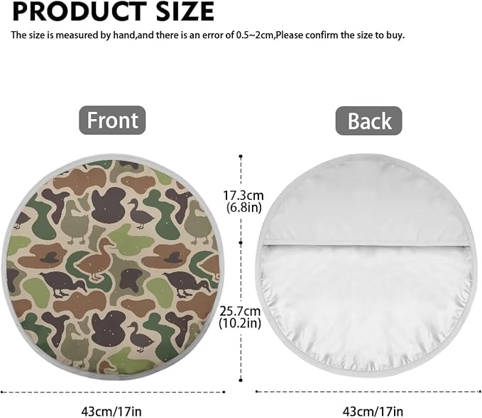 Duck Camo Steering Wheel Sun Shade Cover,Steering Wheel Sun Block Anti-Heat Aluminum Foil Steering Wheel Cover Steering Wheel Sun Heat Shield for SUV Truck Van