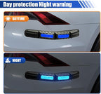 YoRise 2PCS Car Bumper Guard Strip, Anti-Collision Anti-Scratch Car Bumper Protector Trim with Reflective Patch, Foldable Door Edge Guard for Most Cars (Blue)