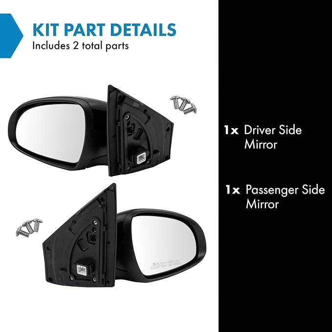 Power Heated Manual Folding Paint to Match Side Mirror Set Driver & Passenger Compatible with 2017-2022 Kia Sportage KI1320197 KI1321197