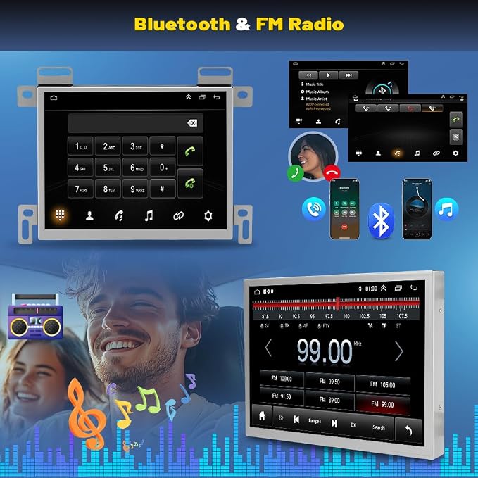 4Core 64G Android 14 Car Radio for Dodge Charger 2011-2014 with Wireless CarPlay and Android Auto, 8.4 Inch Touchscreen for Charger Car Stereo Head Unit w/Bluetooth GPS WiFi FM SWC Mirror Link Camera