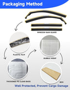 in-Channel Rain Guards Fit for Volkswagen Tiguan 2018-2024 Window Rain Guards Visors Vent Visors Window Deflector Vent Shades Car Accessories -4 pcs