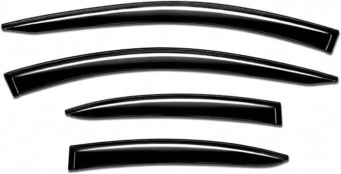 2025 2026 Tape-On Rain Guards for Toyota Camry Side Window Visor Deflectors, LE SE XLE XSE Nightshade, Durable Tinted Vent Shades