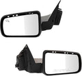 Power Heated Side Mirror Set Driver & Passenger Smooth Black Compatible with 2008-2011 Ford Focus FO1320317 FO1321317
